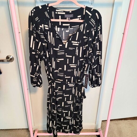 Luxology Black and White Dress Size 2X - Picture 1 of 5